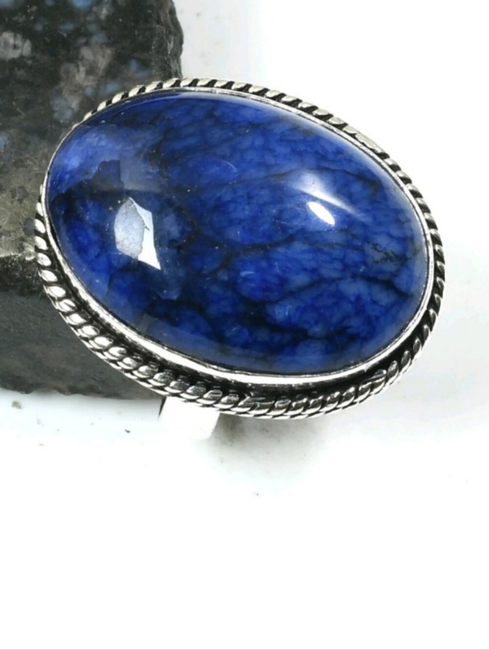 Lapis Lazuli Gemstone Jewelry 925 Sterling Silver Handmade Ring